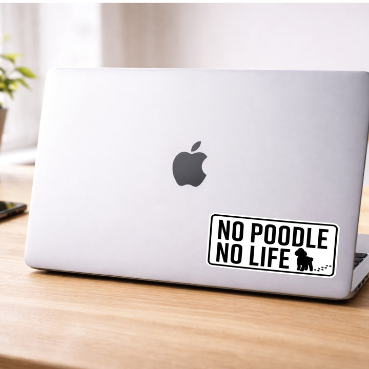 NO POODLE NO LIFE　(dogsticker0004poodle)