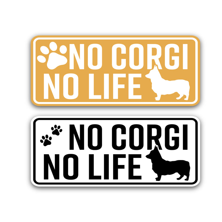 NO CORGI NO LIFE　(dogsticker0007corgi)