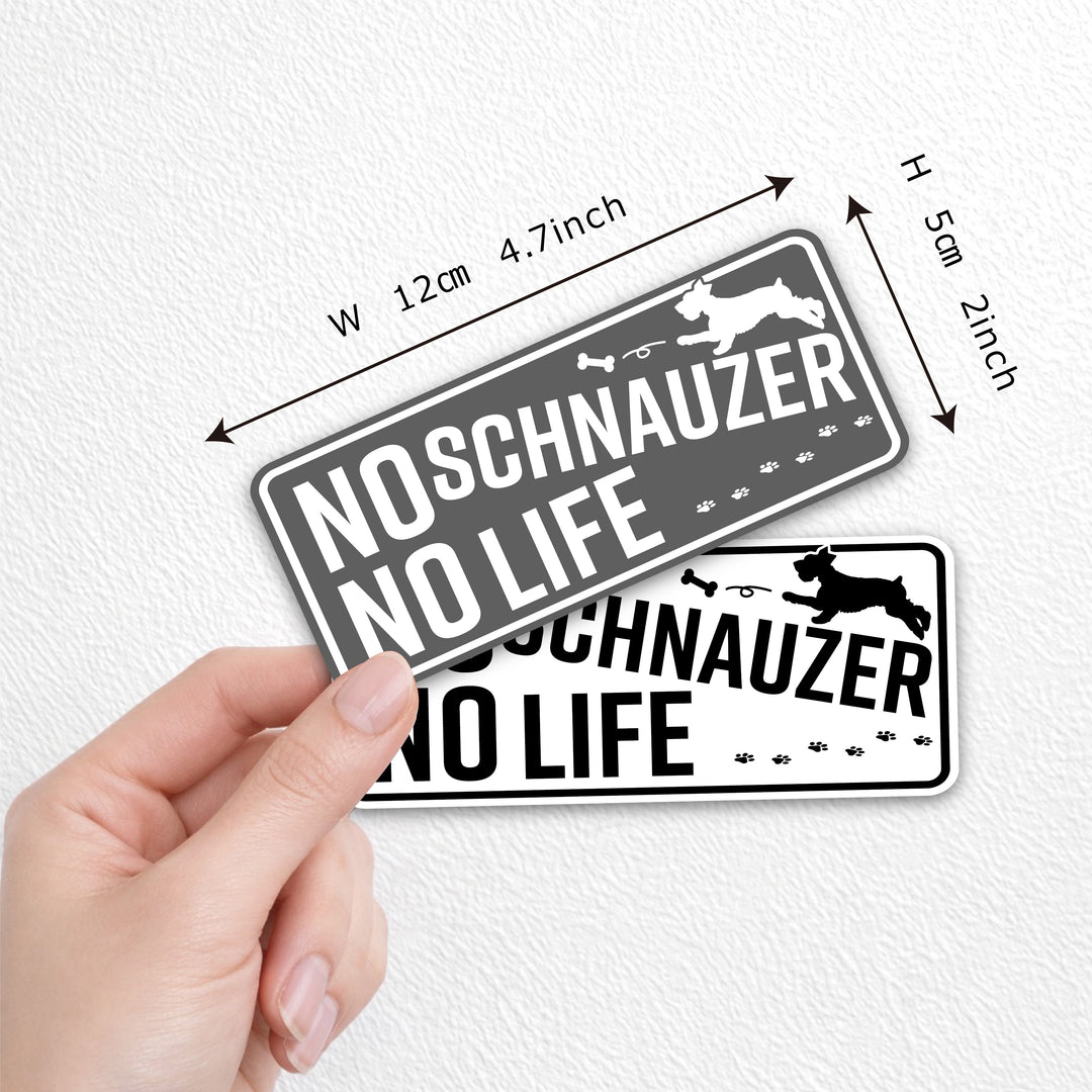 NO SCHNAUZER NO LIFE　(dogsticker0009schnauzer)