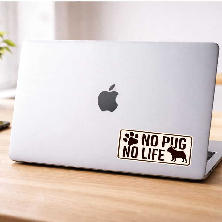 NO PUG NO LIFE　(dogsticker0010pug)