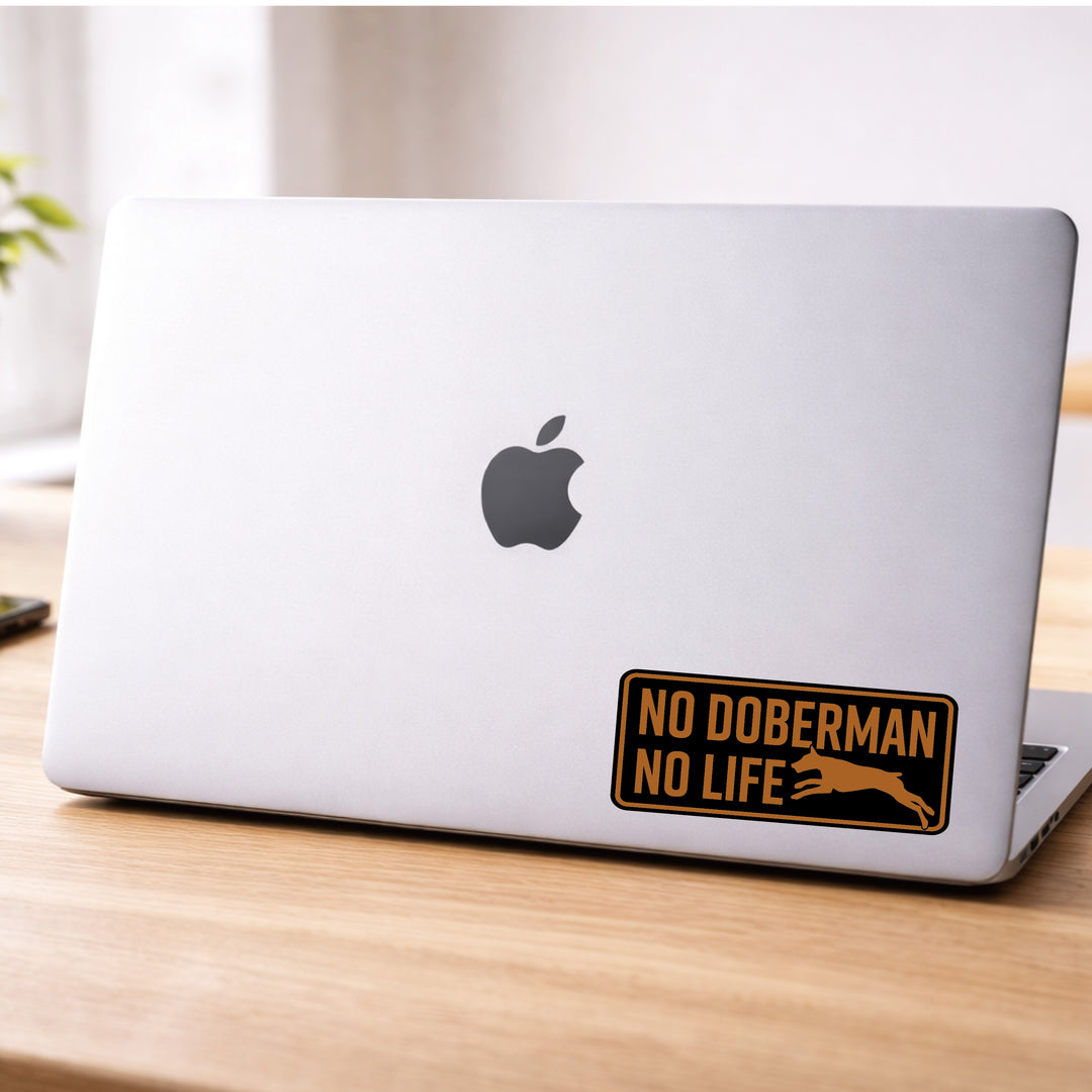 NO DOBERMAN NO LIFE　(dogsticker0014doberman)