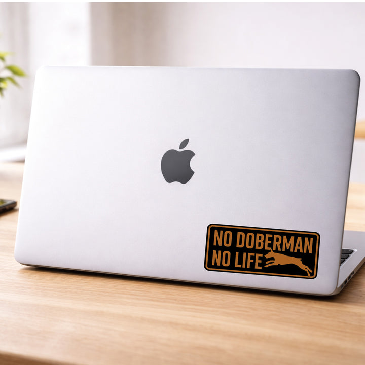 NO DOBERMAN NO LIFE　(dogsticker0014doberman)