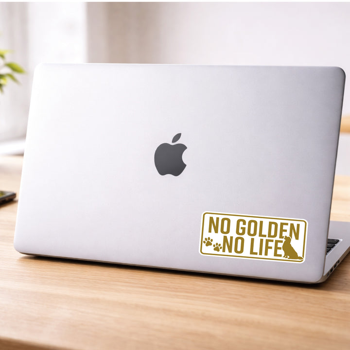 NO GOLDEN NO LIFE　(dogsticker0015golden)
