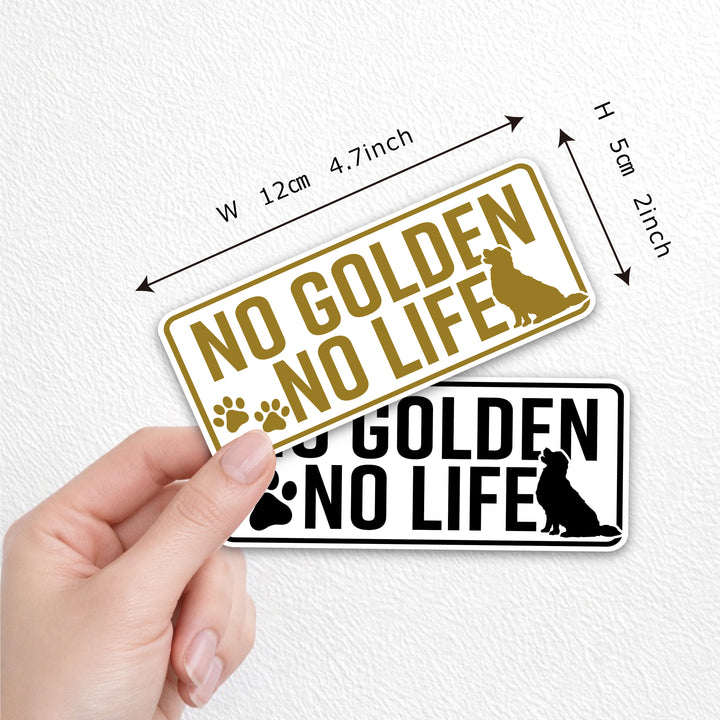 NO GOLDEN NO LIFE　(dogsticker0015golden)